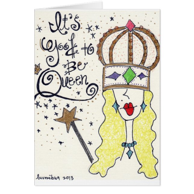 "Reine" du mon art original "de fille de partie" (Devant)