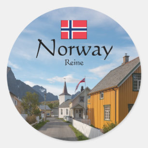 Reine Lofoten Souvenir Classic Round Sticker