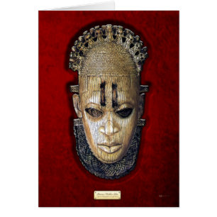 Reine Mère Idia - Ivoires Masque Edo sur Velvet Ro