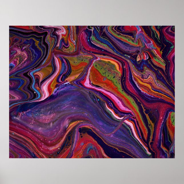 Reine pour un jour 3 Poster Abstrait psychédélique (Devant)