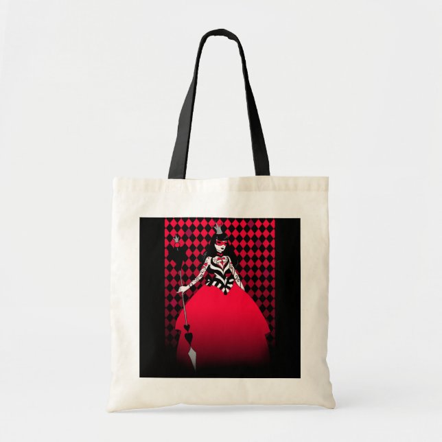 Reine rouge de sac fourre-tout à coeurs (Devant)
