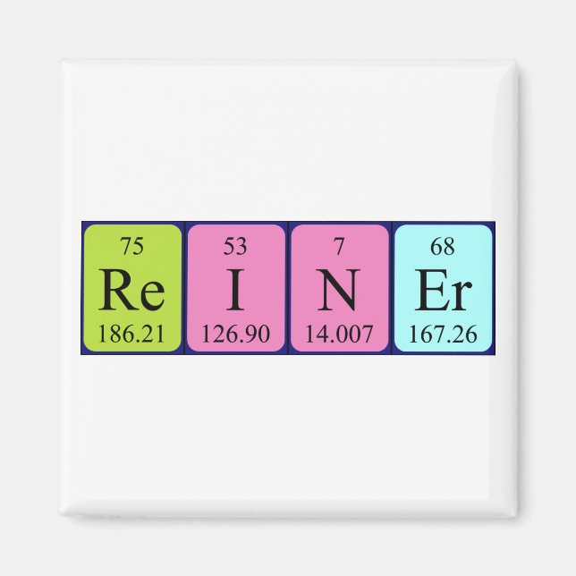 Reiner periodic table name magnet (Front)