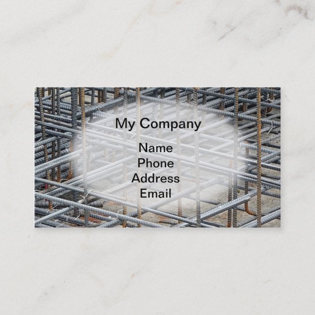 Reinforced Steel Foundation Bars Business Card (Front)