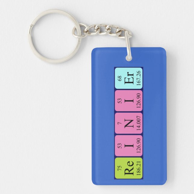 Reinier periodic table name keyring (Front)