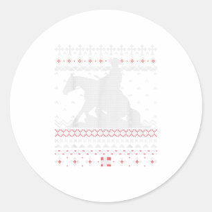 Reining Horse Western Horseback Riding Classic Round Sticker
