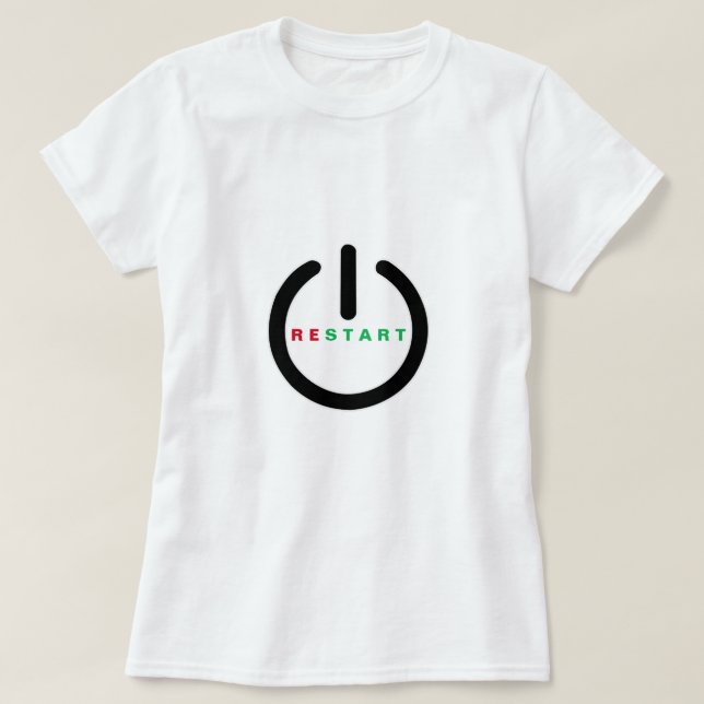 Réinitialiser T-shirt drôle (Design devant)