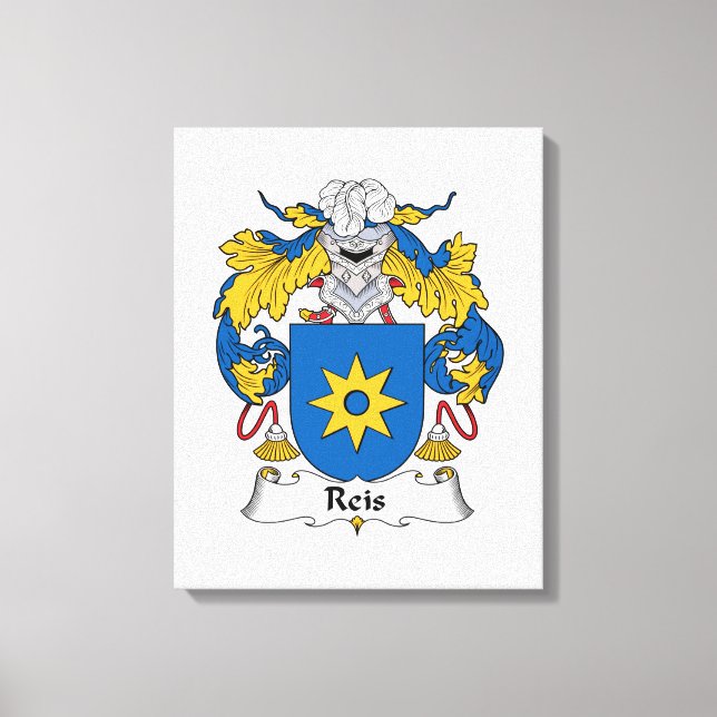 Reis Family Crest Canvas Print (Front)