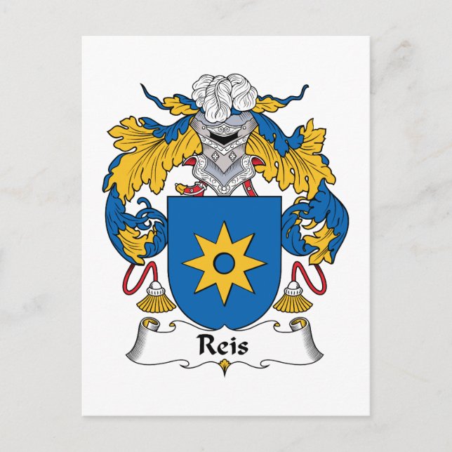 Reis Family Crest Postcard (Front)
