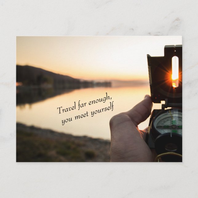 Reisen, um sich selbst zu finden postcard (Front)