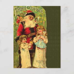 Reissue Victorian Father Christmas Postcard