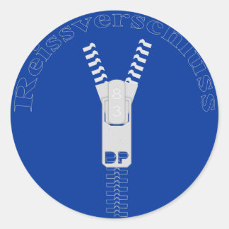 Reissverschluss Classic Round Sticker