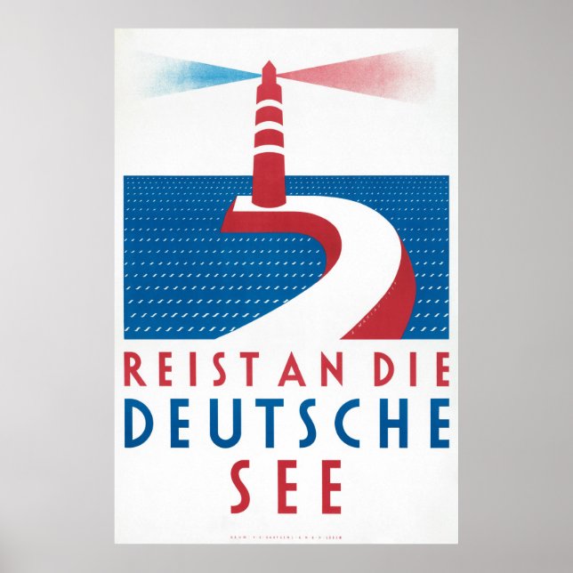 Reist and die deutsche See Germany Vintage Poster (Front)