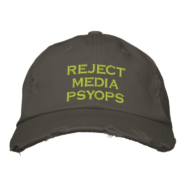 reject media psyops embroidered hat (Front)