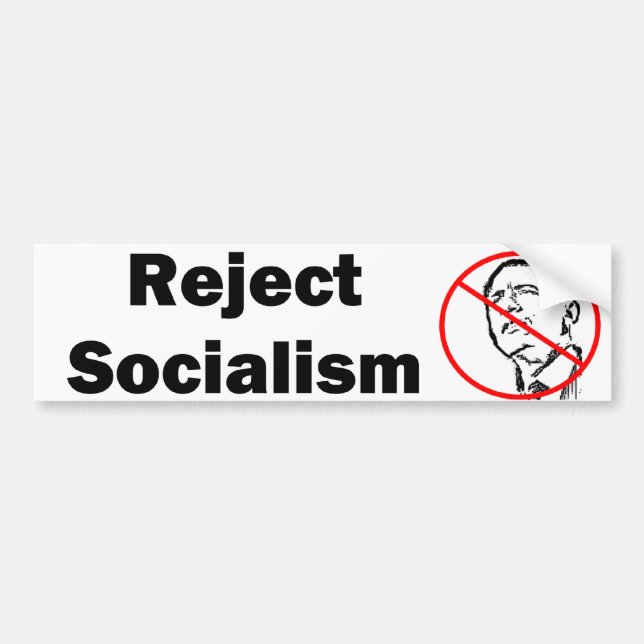 Reject Socialism Bumpersticker Bumper Sticker (Front)