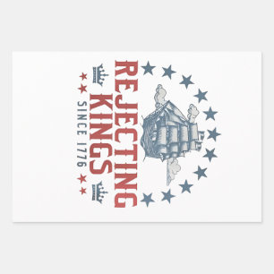 Rejecting Kings Since 1776 4th Of July Wrapping Paper Sheet