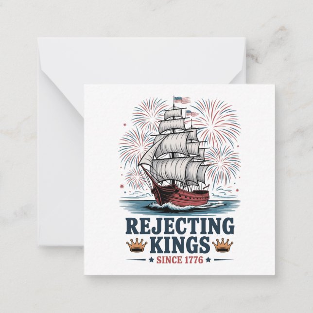 rejecting kings since 1776  card (Back)