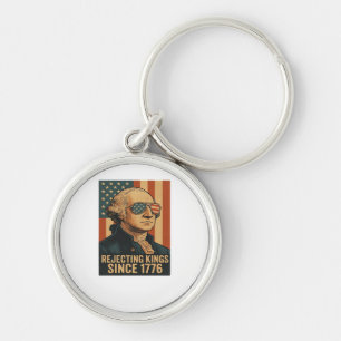 Rejecting Kings Since 1776 Classic Vintage Graphic Keychain