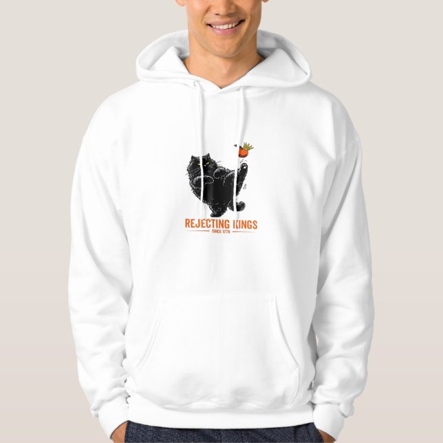 Rejecting Kings Since 1776 Patriotic Flag Design Hoodie (Front)