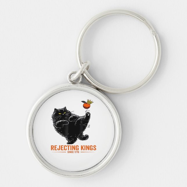 Rejecting Kings Since 1776 Patriotic Flag Design Keychain (Front)