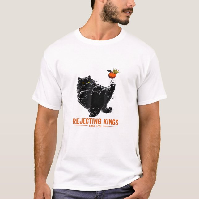 Rejecting Kings Since 1776 Patriotic Flag Design T-Shirt (Front)