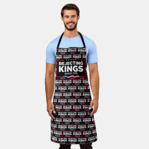 Rejecting Kings Since 1776 Patriotic USA Flag Apron