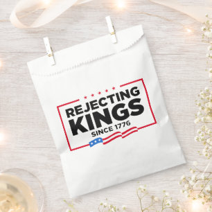 Rejecting Kings Since 1776 Patriotic USA Flag Favour Bag