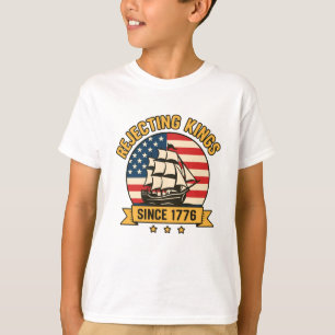 Rejecting Kings Since 1776 Vintage Patriotic USA T-Shirt
