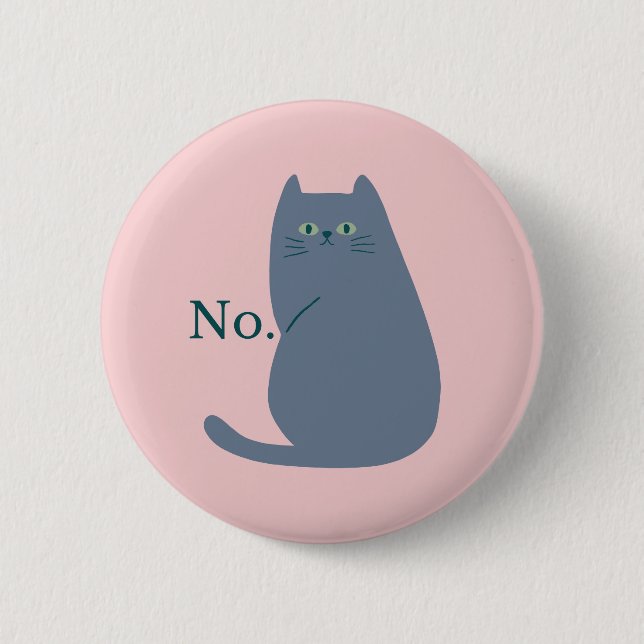 Rejection Cat 2 Inch Round Button (Front)