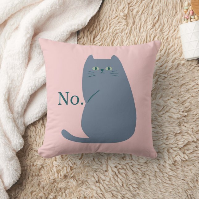 Rejection Cat Throw Pillow (Blanket)