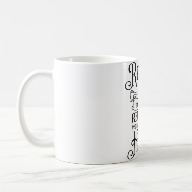 "Rejoice and Be Glad" Inspirational Christian Coffee Mug (Left)