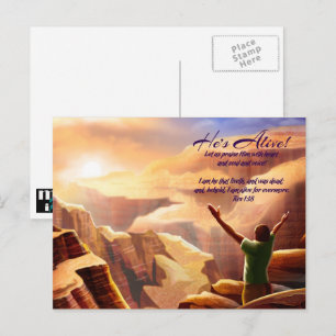 Rejoice. Christian Religious Custom Easter  Holiday Postcard