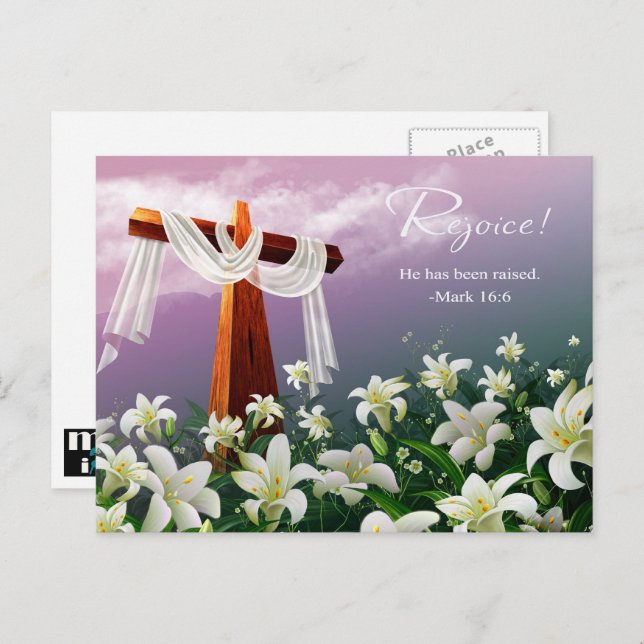Rejoice. Christian Religious Easter  Holiday Postcard (Front/Back)