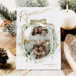 Rejoice Coquette Christmas Holiday Photo Card