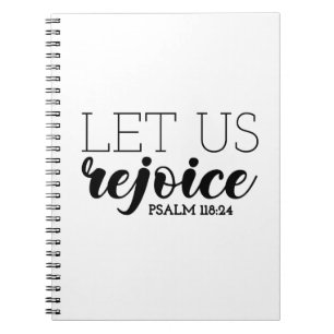 Rejoice Gospel Graphics Scripture Art Christian  Notebook