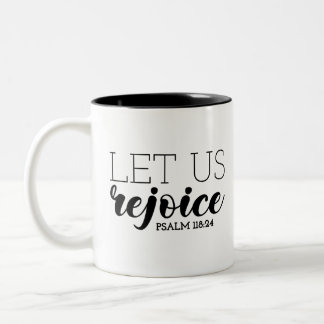 Rejoice Gospel Graphics Scripture Art Christian Two-Tone Coffee Mug