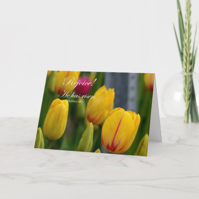 Rejoice!  He has Risen Holiday Card (Front)