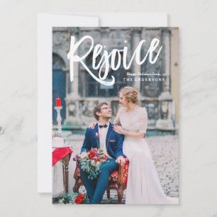 Rejoice Holiday Overlay Photo Card