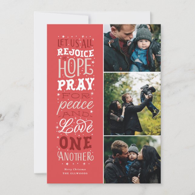 Rejoice in Hope Carte photo religieuse de Noël (Devant)