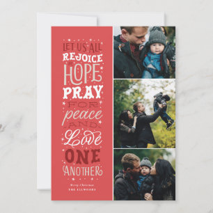 Rejoice in Hope Carte photo religieuse de Noël