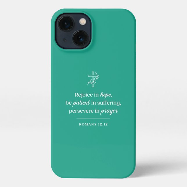 Rejoice in Hope Christian iPhone Case (Back)