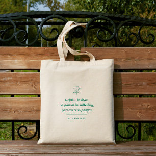 Rejoice in Hope Christian Tote Bag