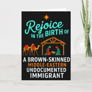 Rejoice In The Birth Of A Brown Skinned Christian Card