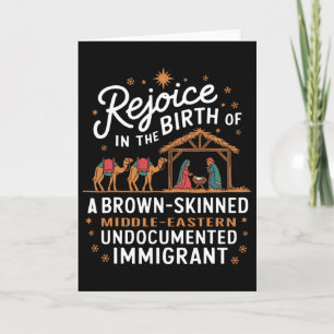 Rejoice In The Birth Of A Brown Skinned Christmas  Card