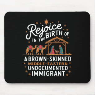 Rejoice In The Birth Of A Brown Skinned Christmas Mouse Pad