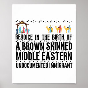 Rejoice In The Birth Of A Brown Skinned Christmas  Poster