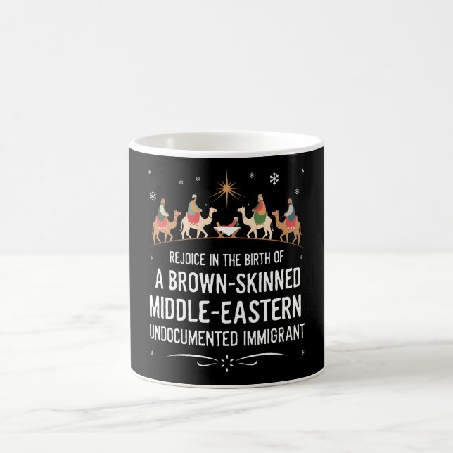 Rejoice In The Birth Of A Brown Skinned Middle Coffee Mug (Center)