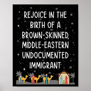 Rejoice In The Birth Of A Brown Skinned Middle Eas Poster