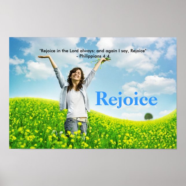 Rejoice in the Lord always Worship Praise Poster (Front)