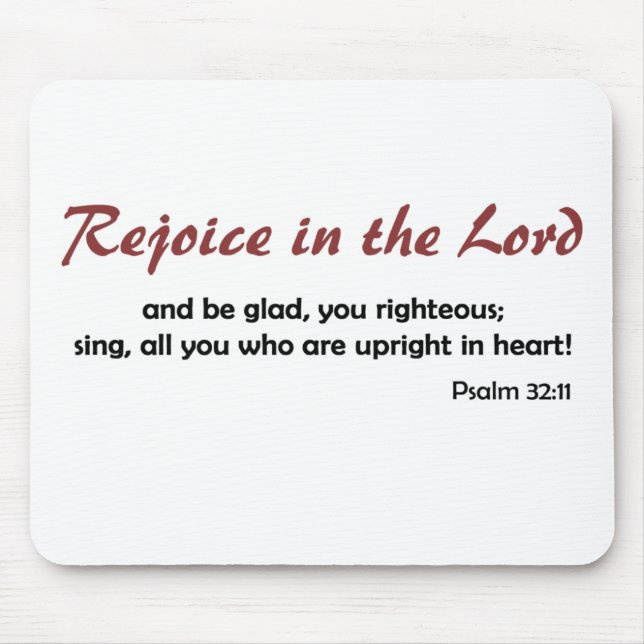 Rejoice in the Lord (light background) Mouse Pad (Front)