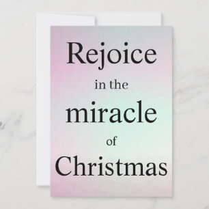 Rejoice In The Miracle Of Christmas Thank You Card